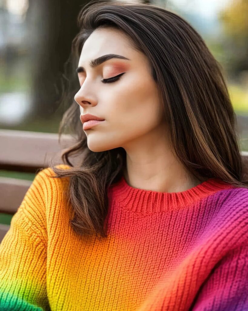 Person sitting outdoors with eyes closed in a quiet moment of reflection, representing trauma and PTSD recovery.
